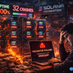 Uptime 100% pe Solana: cum poate un validator să cadă de 32 de ori într-o lună fără ca rețeaua să mintă